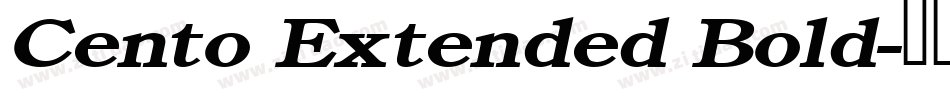 Cento Extended Bold字体转换